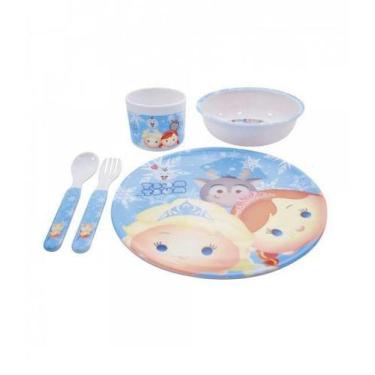 Imagem de Jogo De Refeição Infantil De Melamina Anna & Elsa Frozen Tsum Tsum - D