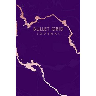 Imagem de Bullet Grid Journal: Purple Marble and Faux Rose Gold Dot Grid Notebook/Journal (6 x 9 inches) - 120 Dot Pages