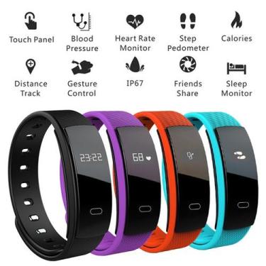Imagem de Pulseira Inteligente QS80 - Monitoramento de Fitness e Sono - Compatív
