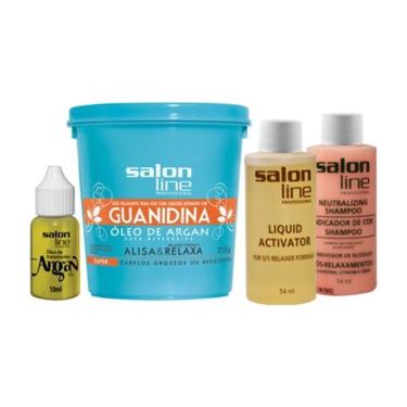 Imagem de Salon Line Guanidina Óleo De Argan Super Alisa Relaxa 215Gr