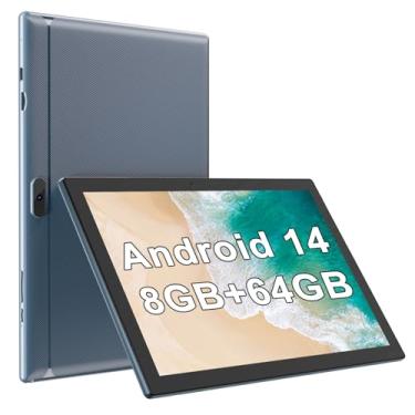 Imagem de Tablet de 10 polegadas, tablet Android de 64 GB, tablet Quad Core, suporta a maioria dos 512 GB, tela IPS, Bluetooth WiFi, bateria grande