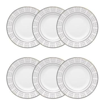 Imagem de Jogo de 6 Pratos Fundos 23,5cm Oxford Flamingo Lafayette