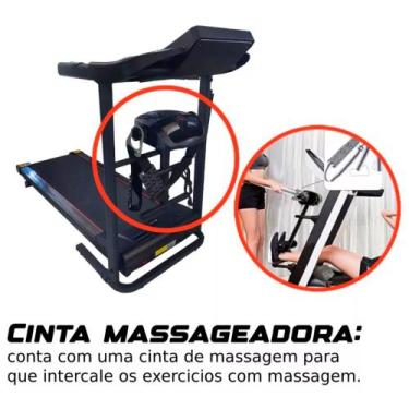 Imagem de Esteira Ergométrica Eletrica Com Massageador Até 100kg 110v NTM02 GTA 