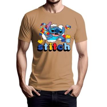 Imagem de Camiseta Unissex Personagem Lilo Stitch Desenho Estampado Camisa Algod