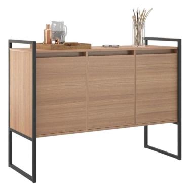 Imagem de Buffet Aparador Industrial 3 Portas Para Sala De Jantar Montana