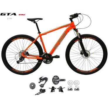 Imagem de Bicicleta Aro 29 Ksw Xlt Kit 2x9 Gta Sunrun Freio Disco K7 11/36 Pedivela 24/38d Garfo com Trava (Laranja, 21)
