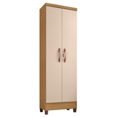 Imagem de Armário Multiuso 2 Portas Com Chave Egito Carvalho Americano/off White - Incorplac