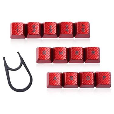 Imagem de HUYUN Substituição De Teclas Para Jogos Alto Desempenho Teclado Mecânico Romer-G Switch Logitech G310 G413 G613 G810 K840 G910 (Vermelho, 13 Teclas)