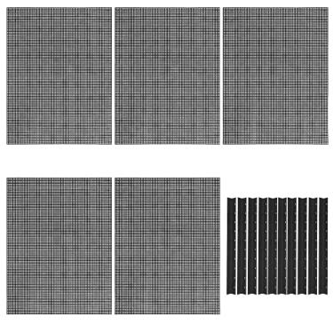 Imagem de Allazone Folhas De Malha Plástica Para Bordado, 5 Peças 13 X 19,7 Pol., Divisória Preta Aquário E 10 Barras Amarração, Tanque Deslizante, Projetos Tricô, Crochê Bordado
