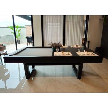 Imagem de Mesa de Sinuca/Bilhar com Tampo de Jantar - 2,20x1,20 - Nelson Bilhare