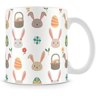 Imagem de Caneca Páscoa Coelhos Fofos