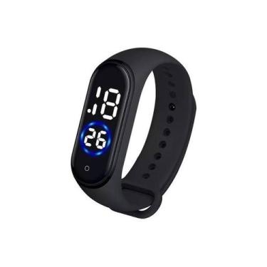 Imagem de Relógio Masculino Led Pulso Unissex Prova d'água - WSHOES, Preto, Únic