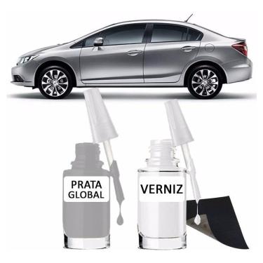 Imagem de Tinta Retoque Tira Risco Automotivo Prata Global Prata