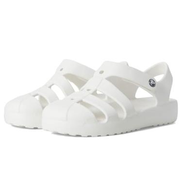 Imagem de Crocs Sandálias clássicas de pescador unissex para crianças, Branco, 13 Little Kid