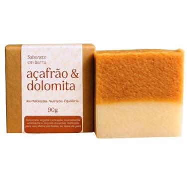 Imagem de Sabonete com Açafrão e Dolomita, Ajudando na Redução de Pelo, Clareador e Linhas de Expressão