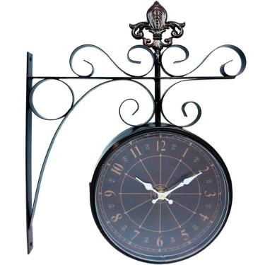 Imagem de Relógio De Parede Dupla Face Retro Estação De Trem Vintage