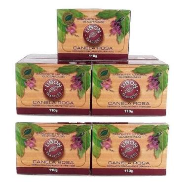 Imagem de Kit 54 Sabonete Natural Glicerinado Canela Rosa 110g Ubon - HIPER