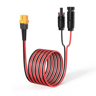 Imagem de ELFCULB Cabo de extensão XT60 10AWG 10AWG 10 FT XT60 2 10 25 35 50 75 100FT XT60 cabo de extensão para conector XT60 para estação de energia portátil (35 pés)