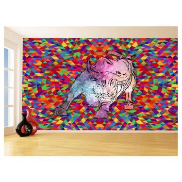 Imagem de Papel De Parede 3D Animais Pop Art Touro Bull 3,5M Pxa161