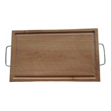 Imagem de Tábua de Corte para Carne Eucalipto Reflorestada 36x22cm com Alça - Ma