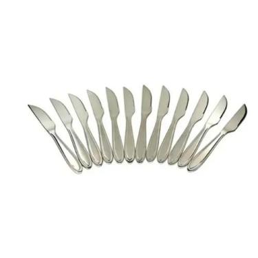 Imagem de Faca de Mesa com 12 peças em Aço Inox 20.5cm(C) - 123util