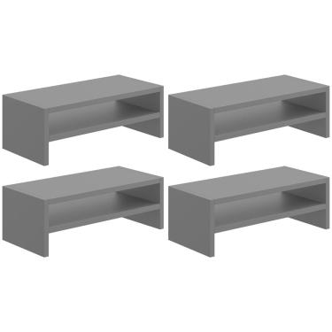 Imagem de Kit 04 Suportes Para Monitor Stand Home Office Lap 63 cm L03 Cinza - Lyam