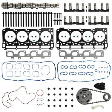 Imagem de Kit de eixo de cames 6.4 HEMI MDS Lifter Conjunto de junta de cabeça adequado para Chrysler Dodge Charger Jeep Grand Cherokee 2011-2015 6.4L V8 5038419AB 53021726AD HS26568PT (roda dentada de corrente
