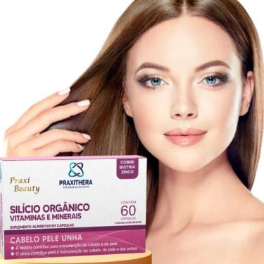 Imagem de Cabelo, Pele E Unha Silício Orgânico 150mg Praxi Beauty 60 Cápsulas
