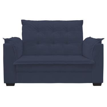 Imagem de Sofá 2 Lugares Confortável Luxo 1,40m Marrocos Bellamado Azul Marinho