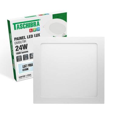 Imagem de Painel De Led Quadrado Embutir 24w Bivolt Taschibra 6500k Luz Fria