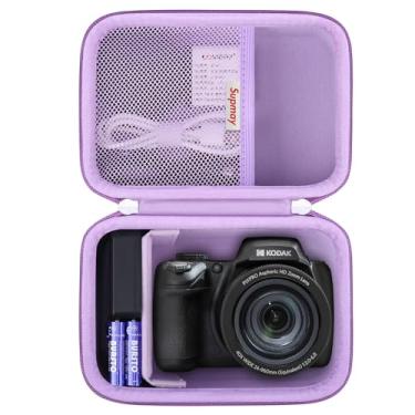 Imagem de Supmay Capa rígida de transporte para máquina de fazer etiquetas NIIMBOT B1, suporte de viagem para armazenamento de impressora de etiquetas térmicas, cabo de carregamento, manual do usuário, roxo