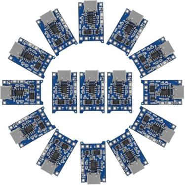Imagem de 15 peças TP4056 Tipo-C USB 5V 1A 18650 Módulo Carregador de Bateria de Lítio Placa de Carregamento com Duas Funções de Proteção