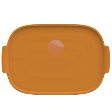 Imagem de Bandeja Refratária Retangular 32 cm Amarela Porcelana