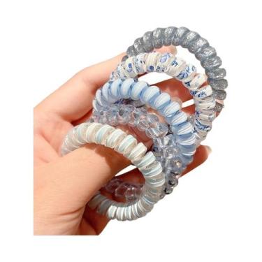 Imagem de Conjunto De Laços De Cabelo Trançados Coloridos Em Forma De Fio De Tel