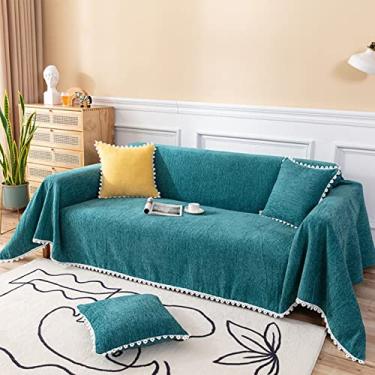 Imagem de Cobertor de cama premium super macio para cama e sofá, protetor de móveis de viagem, capa grande para sofá, verde escuro, 180 cm x 300 cm
