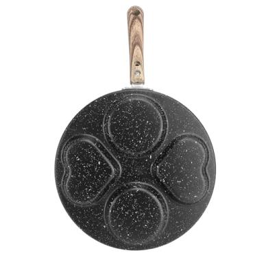 Imagem de Jopwkuin Frigideira Dividida Antiaderente, Frigideira de Ovos Com Aquecimento Rápido para Fogões Internos, Fácil de Limpar para café da manhã, Material de Ferro (Tipo 2)