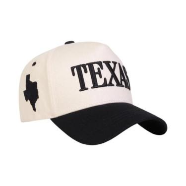Imagem de Boné De Beisebol Unissex Ajustável Com Bordado De Letras Texas, Chapéu