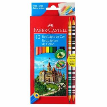Imagem de Lapis de Cor 12 Cores 2 Lapis Bicolor Faber Castell - Faber-Castell