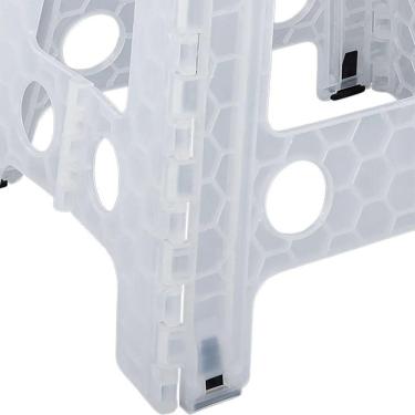 Imagem de Banqueta Plástica Dobrável Branca 45 Cm Kala