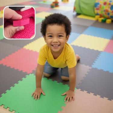 Imagem de Kit 4 Placas Tatame Tapete EVA 50x50cm 10mm Linha Econômica Piso Antid