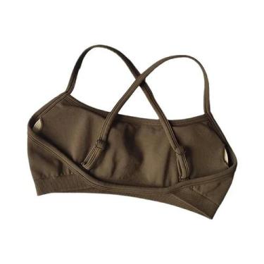 Imagem de Sutiãs De Yoga E Fitness Femininos Sem Costura Em Nylon, Tops Respiráv