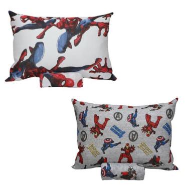 Imagem de Kit 2 Jogos Lençol Menino Vingadores Spider Aranha Com Elástico Soltei