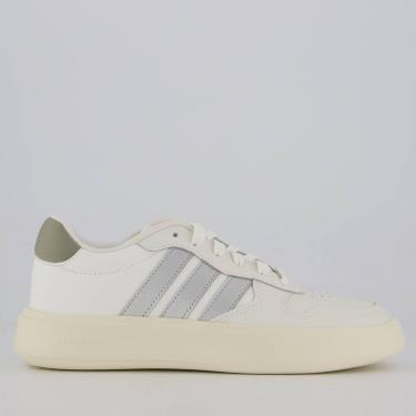 Imagem de Tênis Adidas Litecourt Feminino Branco e Cinza-Feminino