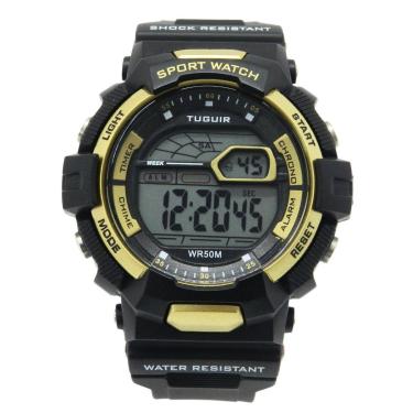 Imagem de Relógio Masculino Tuguir Digital TG30452 Preto e Dourado-Masculino