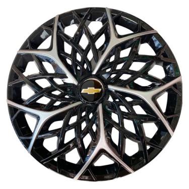 Imagem de Calota esportiva aro 14 moove black silver + emblema resinado gm - Gar
