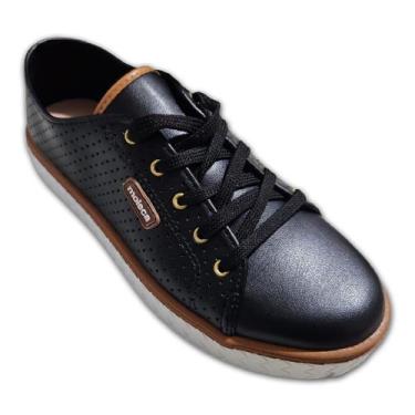 Imagem de Tenis Feminino Moleca Casual Turim Microperfuros Confortavel Preto 34 