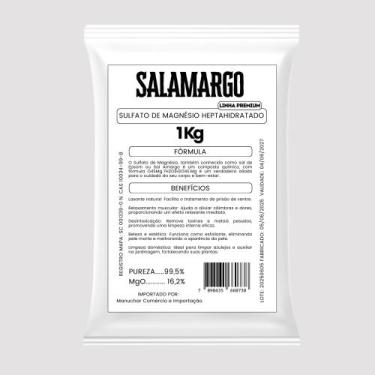 Imagem de Sal Amargo Salamargo Sais de banho Sulfato de Magnésio - 1 kg - Import