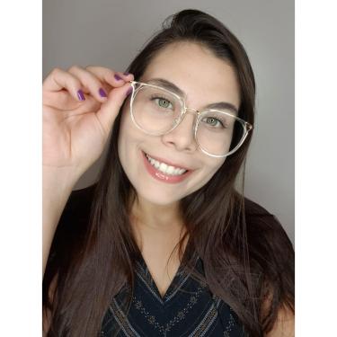Imagem de Armação De Óculos Para Grau Feminina Redonda Galix-Feminino