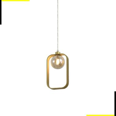 Imagem de Pendente Aruna Vidro Ambar 25CM 1G9 | StarLux ZR097-AGD STARLUX