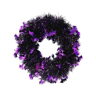 Imagem de Tingpai Guirlanda de morcego a ficial guirlanda de porta da frente do dia das bruxas pa parede deco ção de casa mal-assomb da festa de dia das bruxas